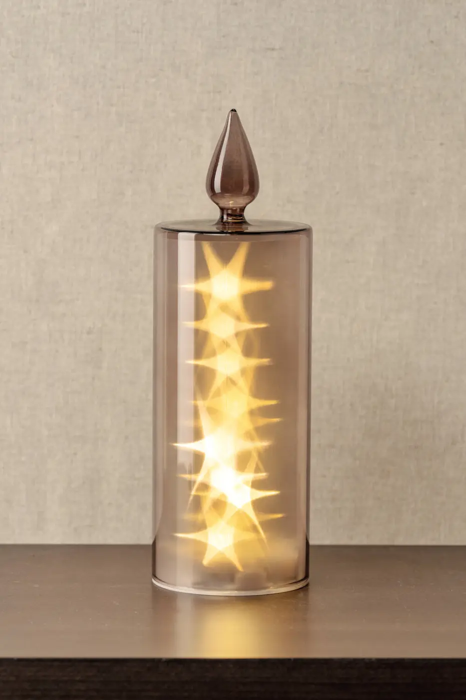 Leonardo LED-Lampe SILENZIO Materialmix grau