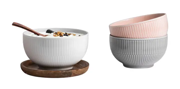 Seltmann Weiden Müslischalen-Set Amina 3-tlg. rosé/silbergrau/weiß