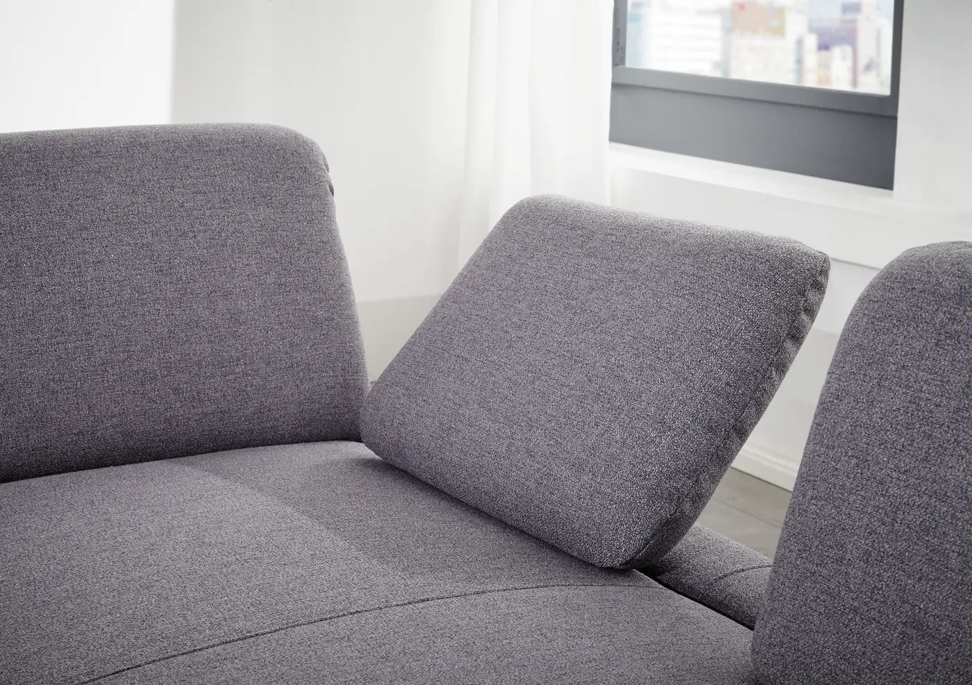 Dietsch Wohnlandschaft 754 - Tiamo grau ca. 275 x 205 cm