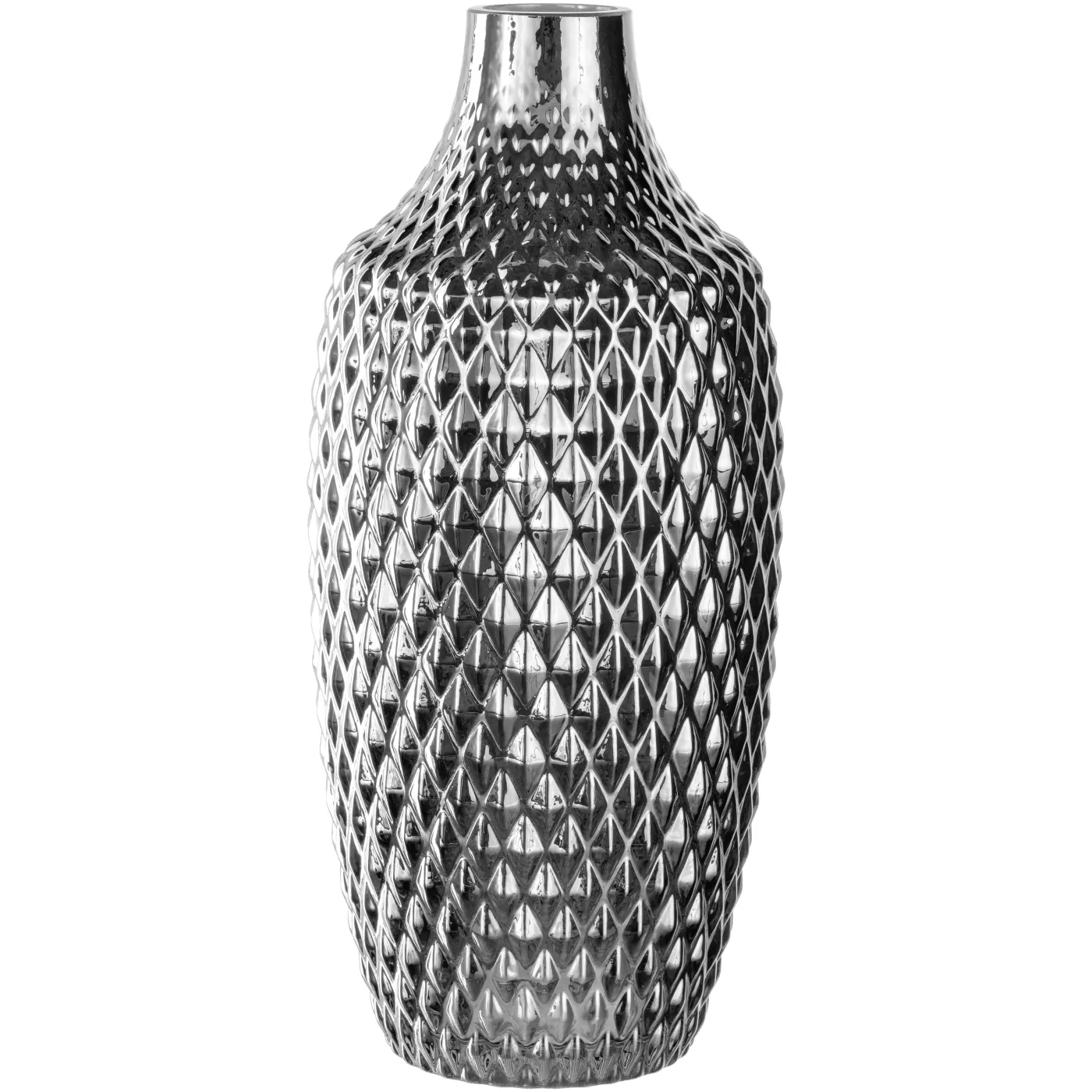 Leonardo Straußvase PALAZZO Kalk-Natron Glas silber