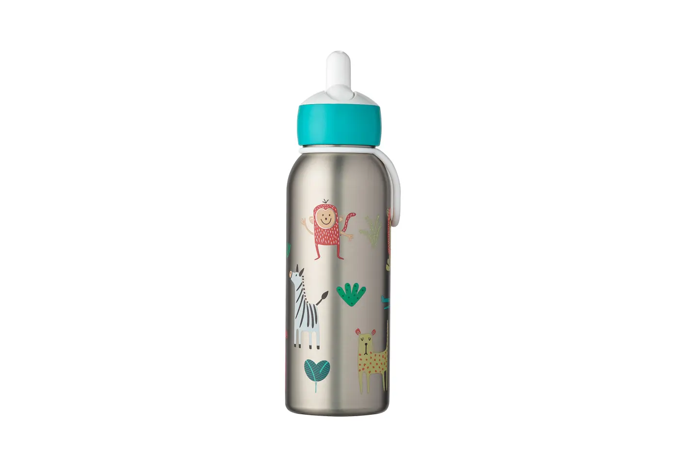 Mepal Wasserflasche Flip-Up 350 ml 6,5 x 7 x 20,2 cm Campus animal friends