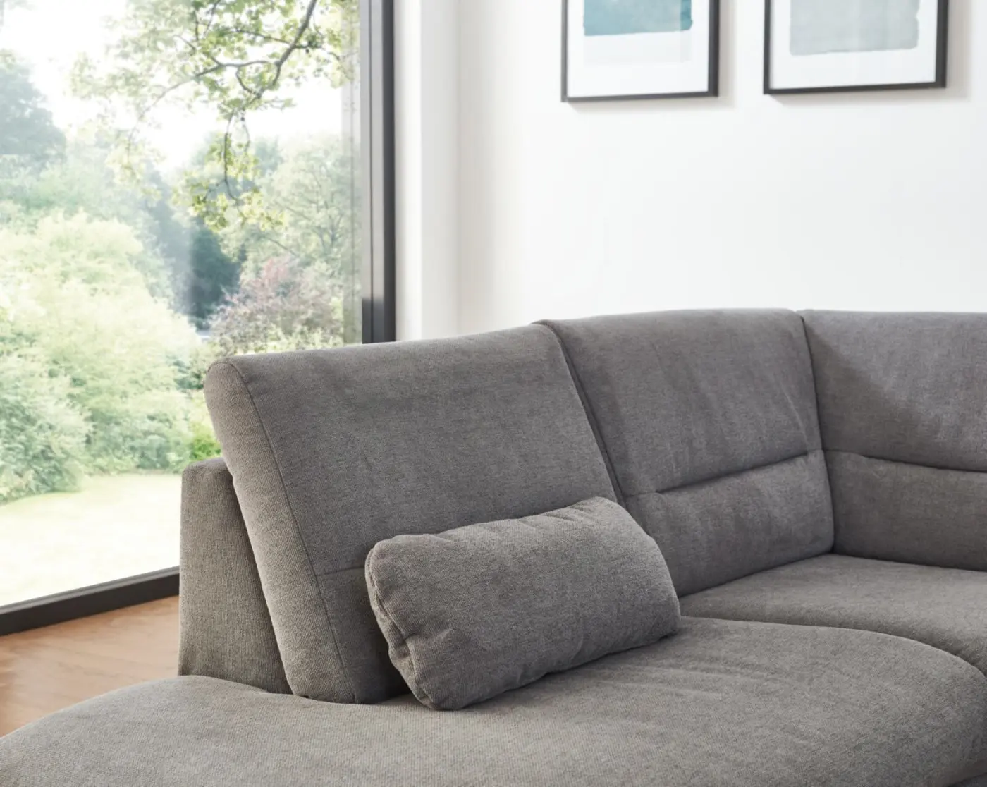 Zehdenick  Wohbnlandschaft MM-ZE1190 mit Funktionen grau ca. 208 x 345 x 180 cm