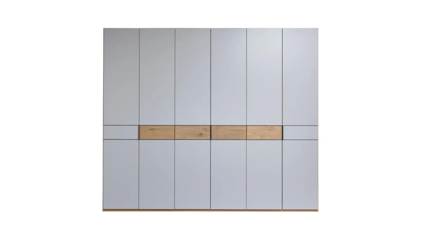 Interliving  Drehtürenschrank Serie 1207 Balkeneiche/ Lack Taupe B/H/T: 299,2 x 229,2 x 59,5cm Interliving  Drehtürenschrank Serie 1207 Balkeneiche/ Lack Taupe B/H/T: 299,2 x 229,2 x 59,5cm