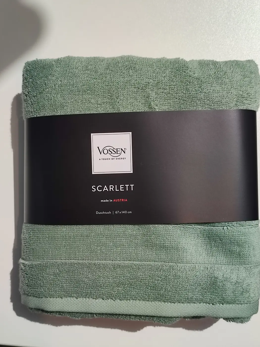Vossen Duschtuch Scarlett soft green 67  x 140 cm