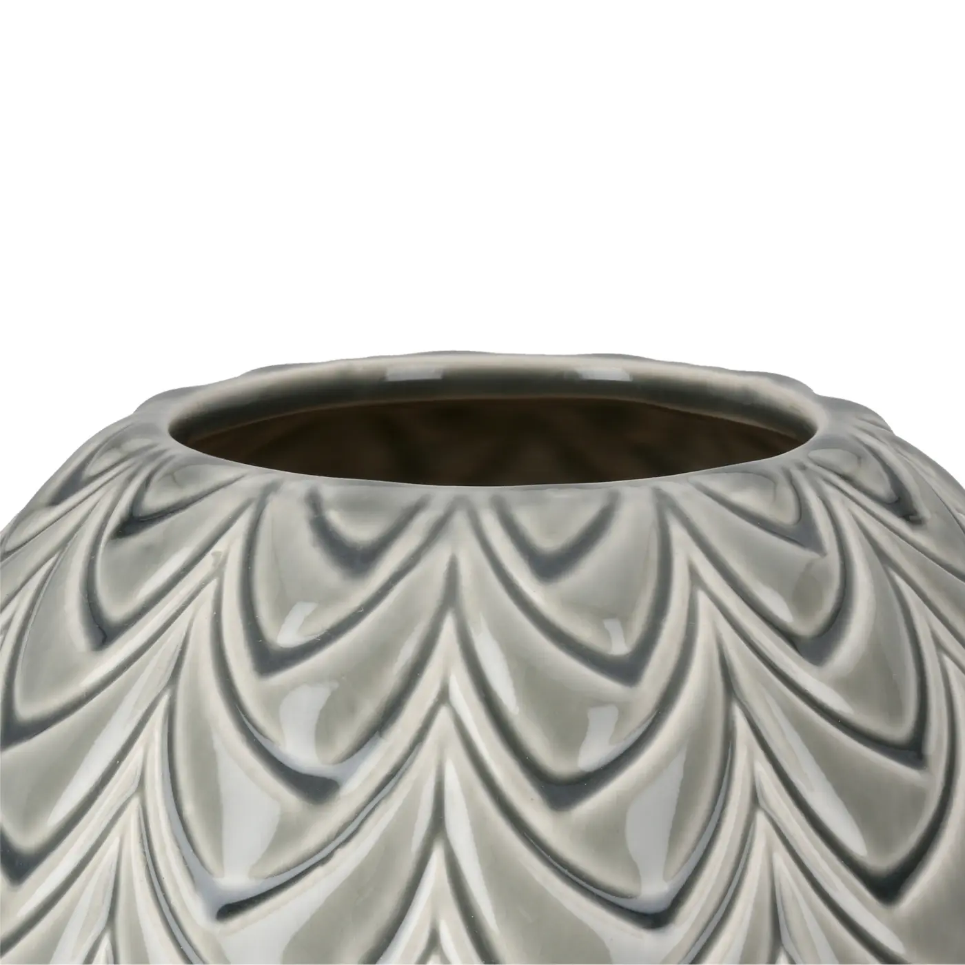 Gilde Vase bauchig grün 31 cm Keramik