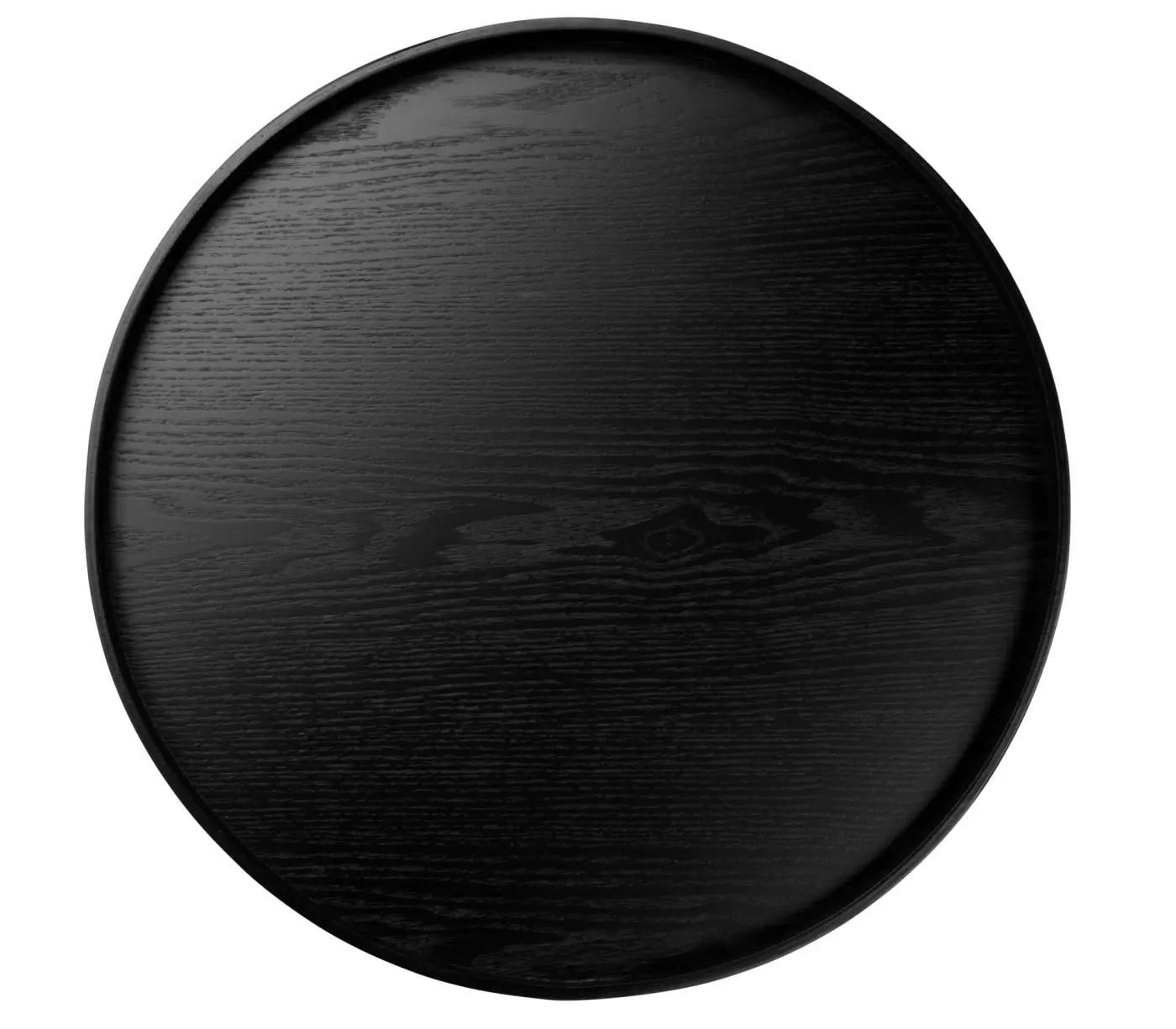 ASA Tablett wood schwarz matt D. 40 cm, H. 5,5 cm, Weidenholz