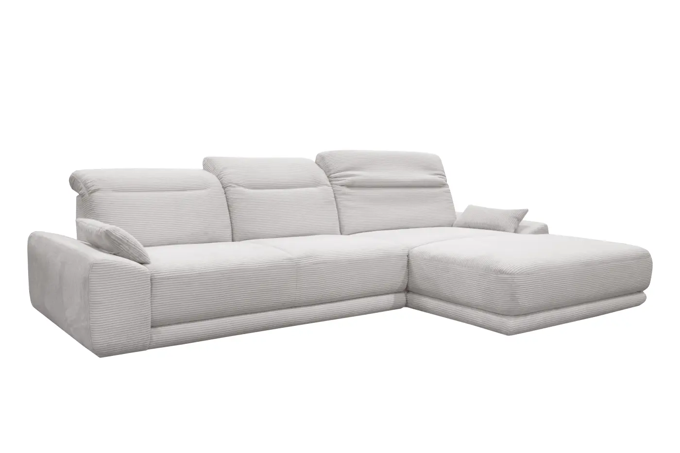 Ada  Wohnlandschaft 7544 Cord grau ca. 298 x 187 cm