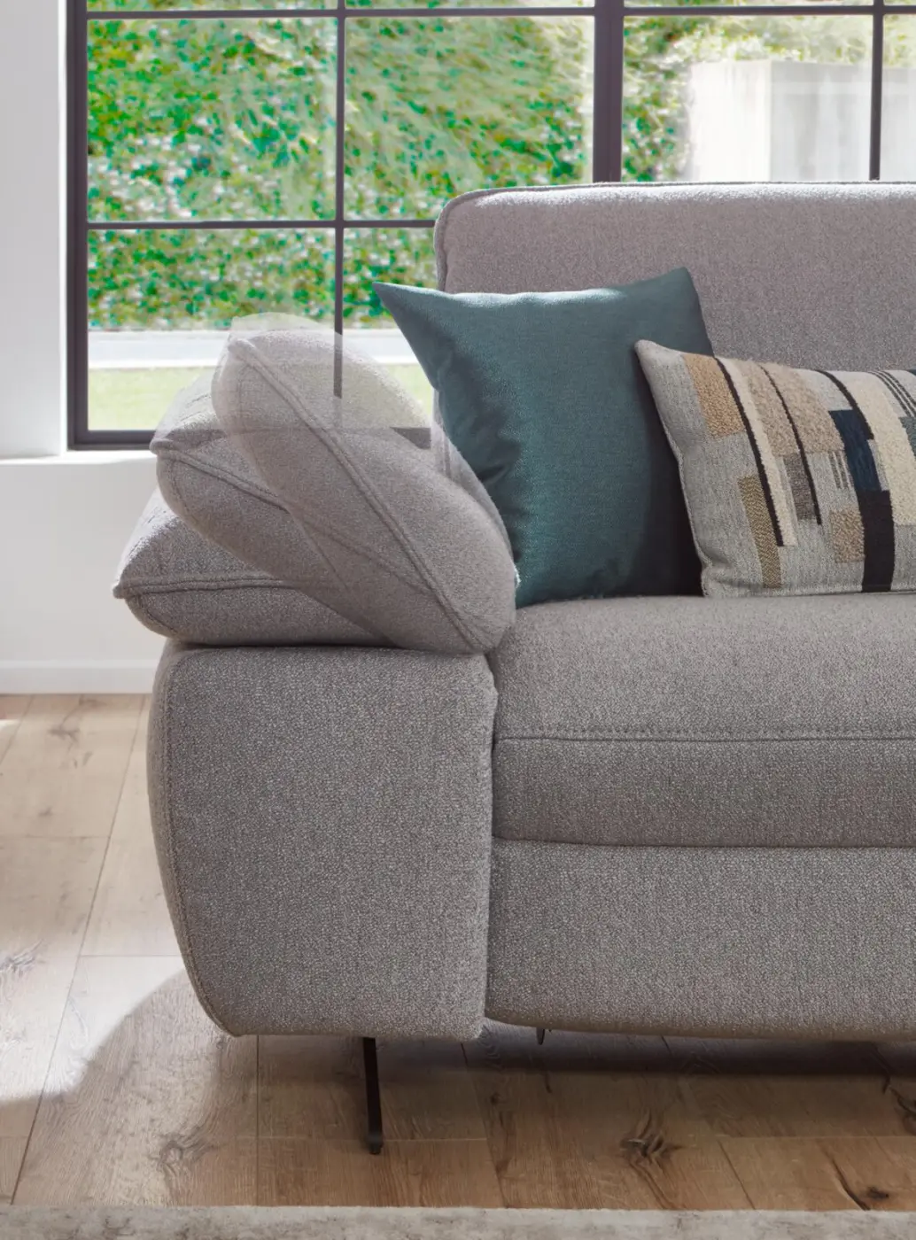 Himolla  Wohnlandschaft Serie Spektra 1488   Stoff  Q2 grau ca. 344 x 1820 cm