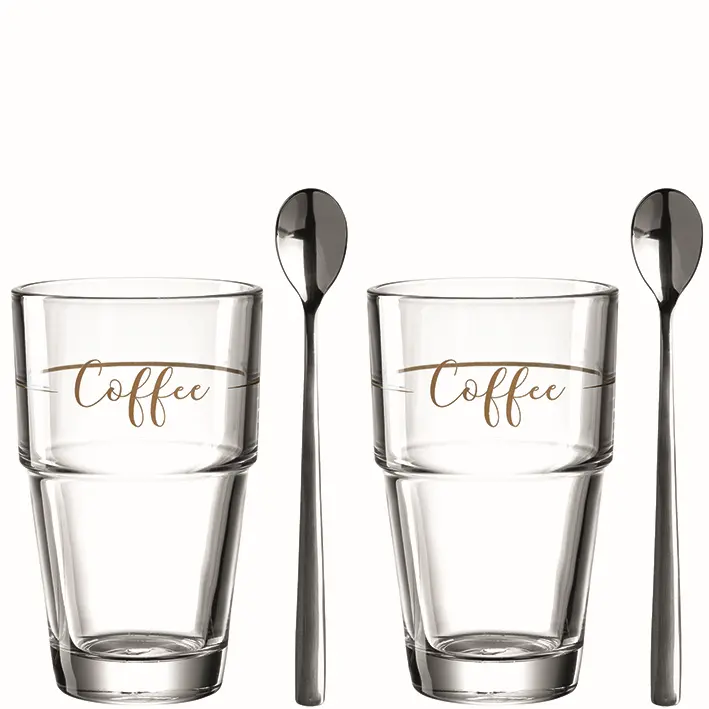 Leonardo 4tlg Becher SOLO mehrfarbig 250 ml 14,5 cm