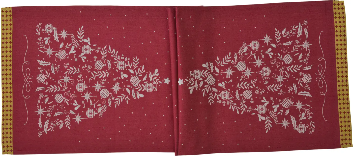 Sander Tischläufer Chef Tree red 47 x 150 cm