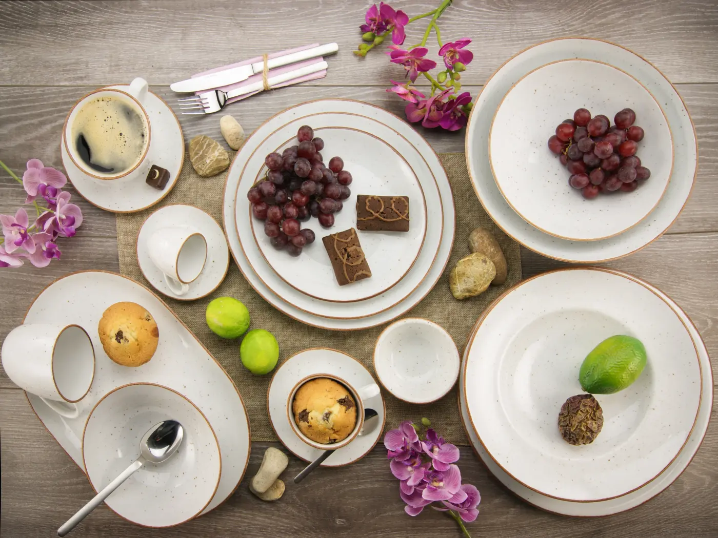 CreaTable Speiseteller Vintage Nature Weiß
