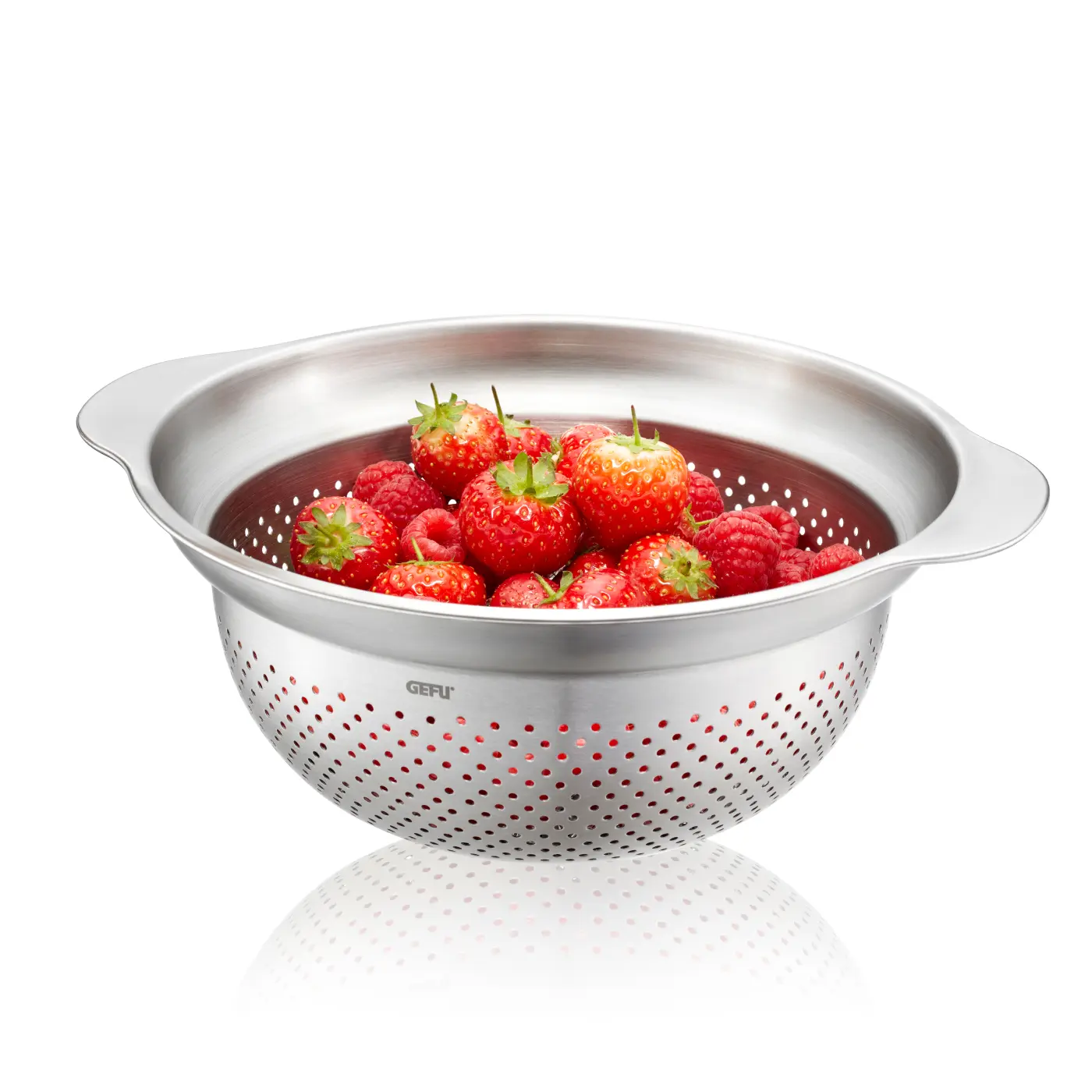 GEFU Seiher PREMIO  Ø 23 cm silber hochwertiger Edelstahl