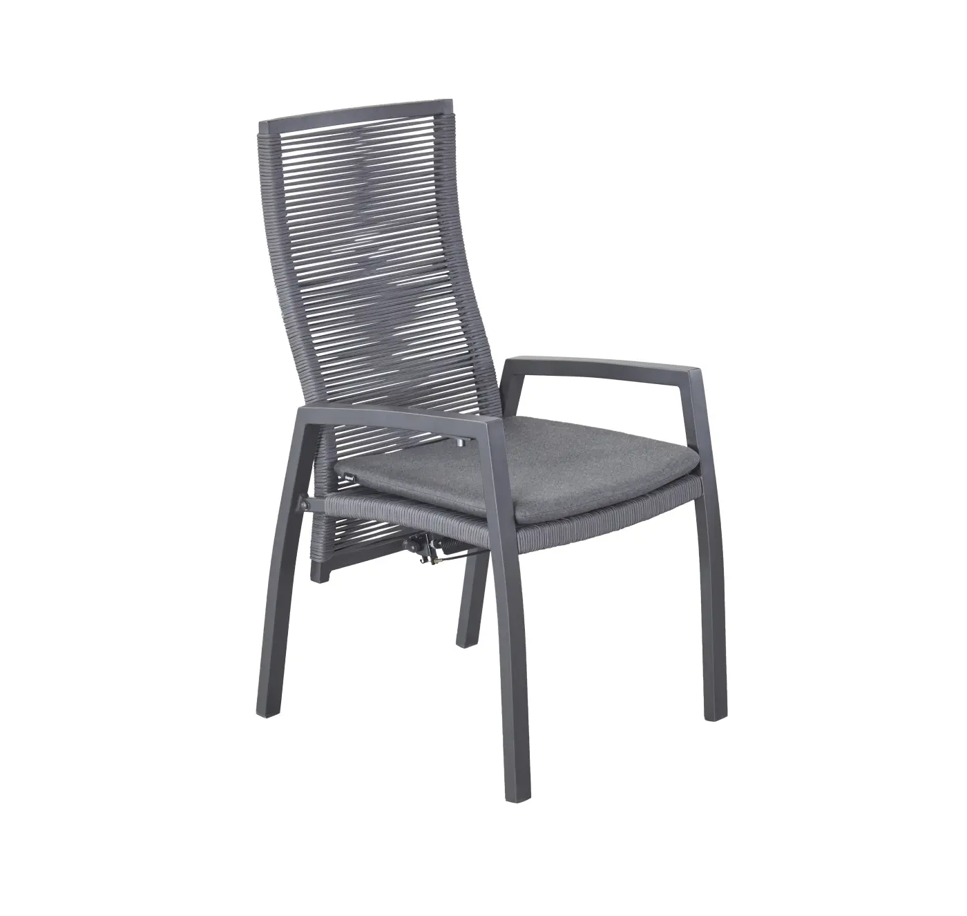 Interliving Gartenstuhl Serie 7011 mit Rückenverstellung  grau/anthrazit