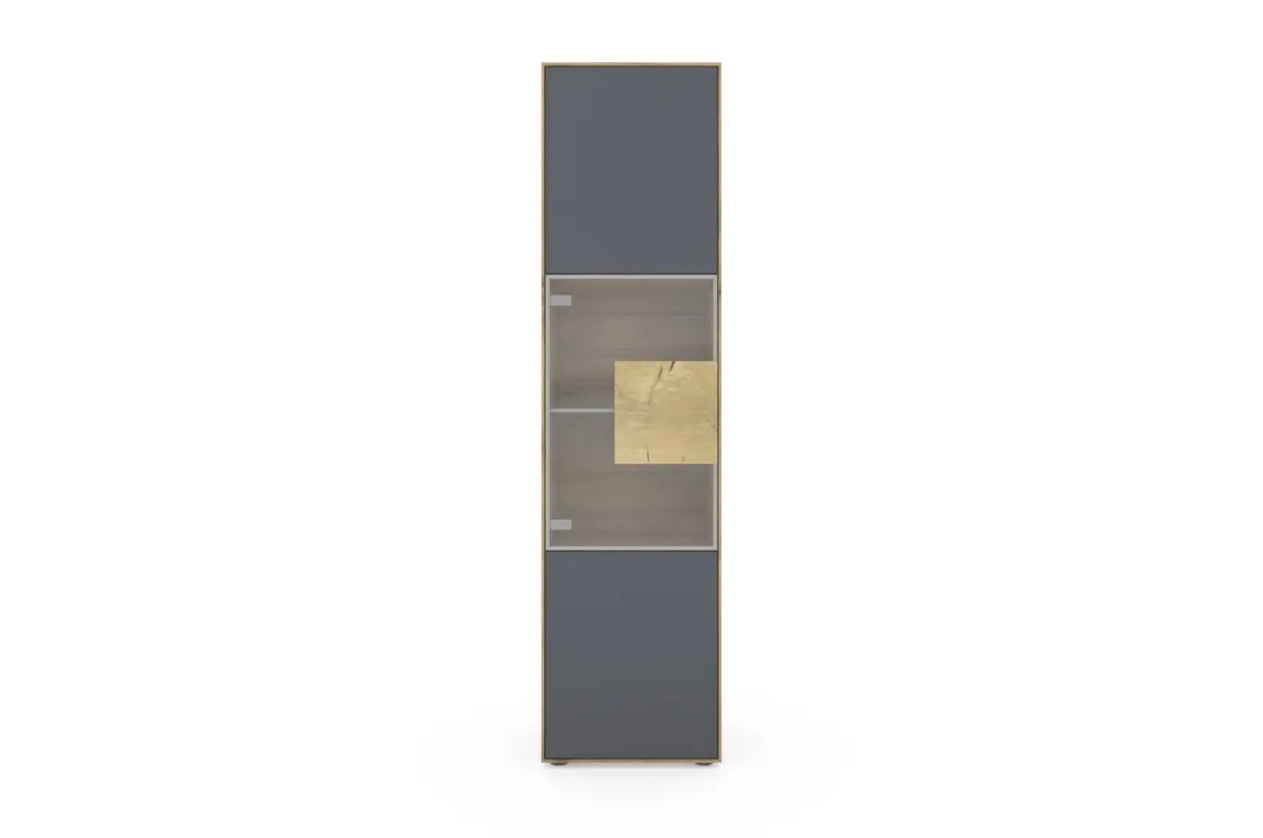 Hartmann  Vitrine Caya Kerneiche Umato, Mattglas Anth H / B ca. 196 x 50 cm