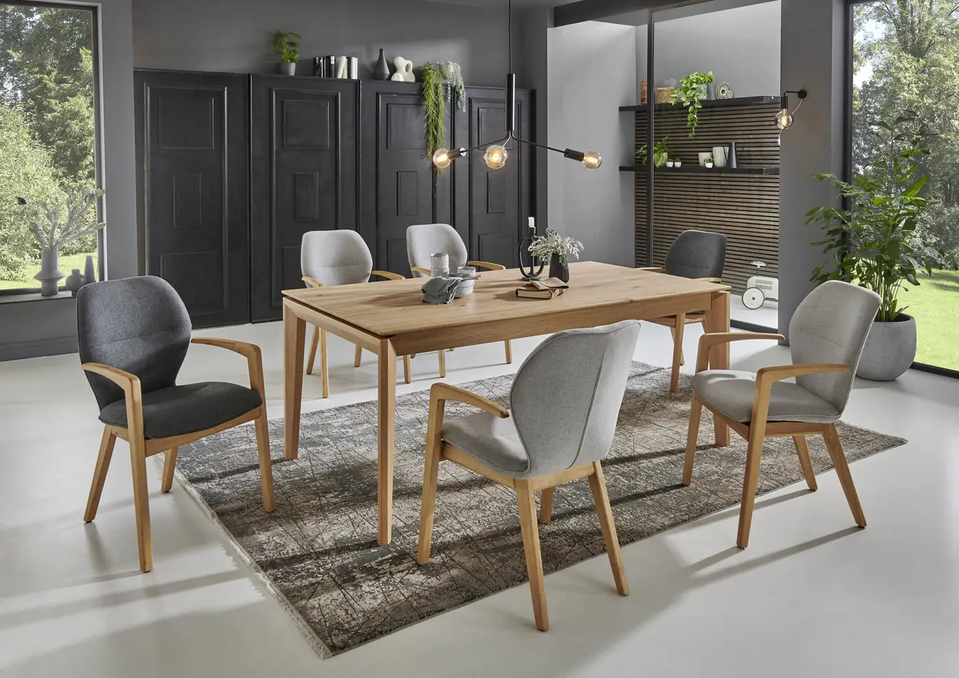 Niehoff  Design-Tisch Sonate Wildeiche massiv ca. 180 (277) x 100 cm