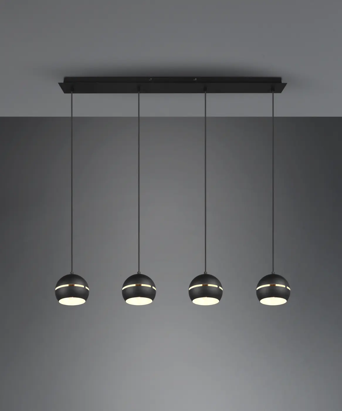 Trio Leuchten  Pendelleuchte Fletcher Schwarz matt