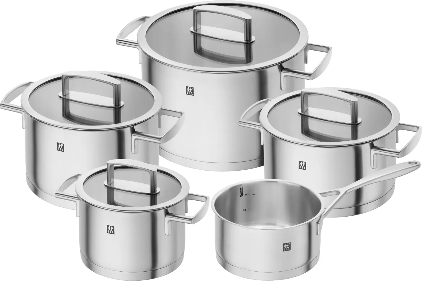 Zwilling Kochtopfset  5 tlg  Vitality Silber 