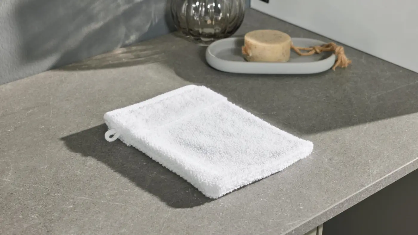 Interliving Waschhandschuh Serie 9108 weiß 16x21 cm