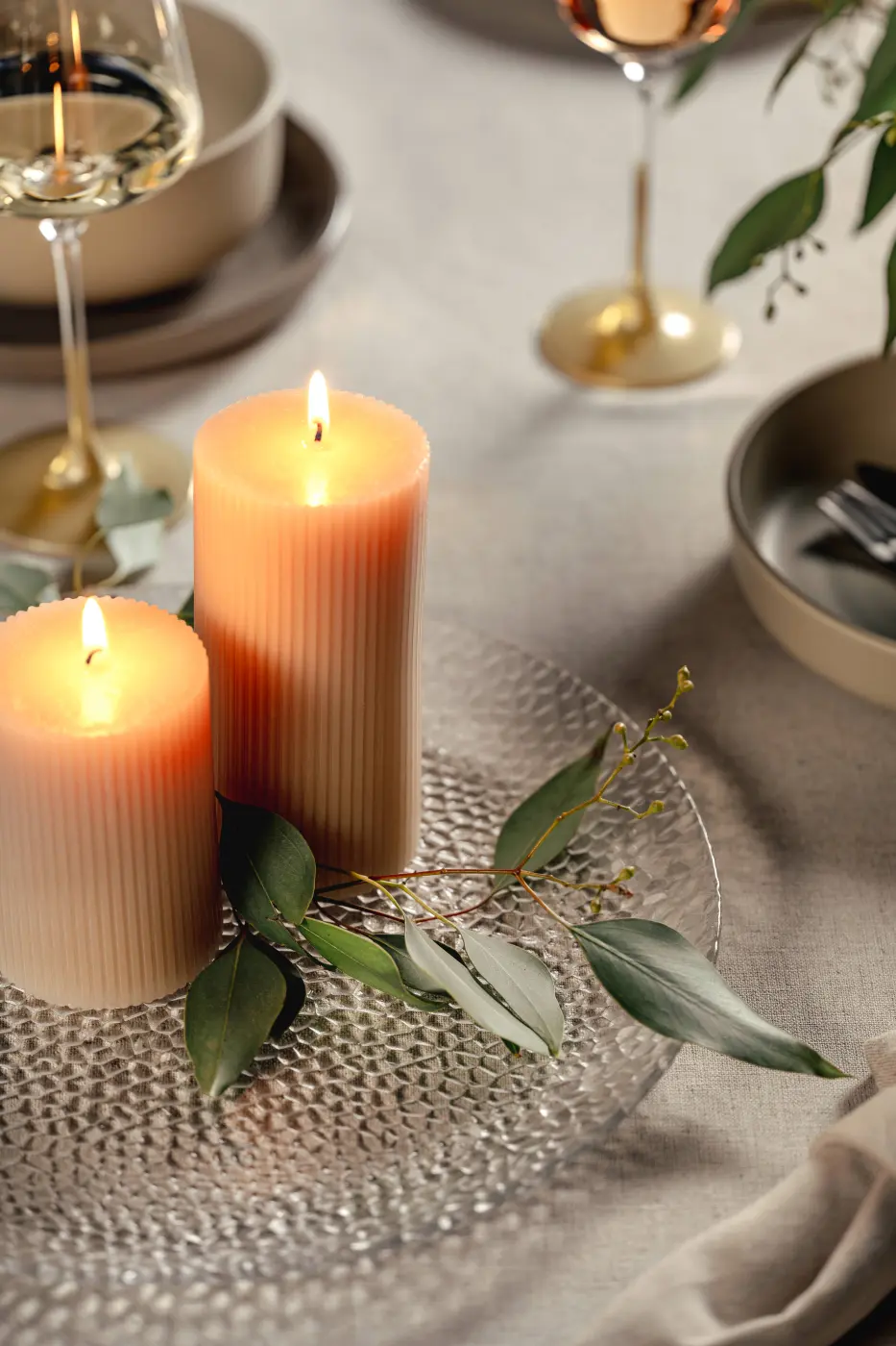 Leonardo Dekorationsschale MARTELLO Kalk-Natron Glas klar 2,3 cm