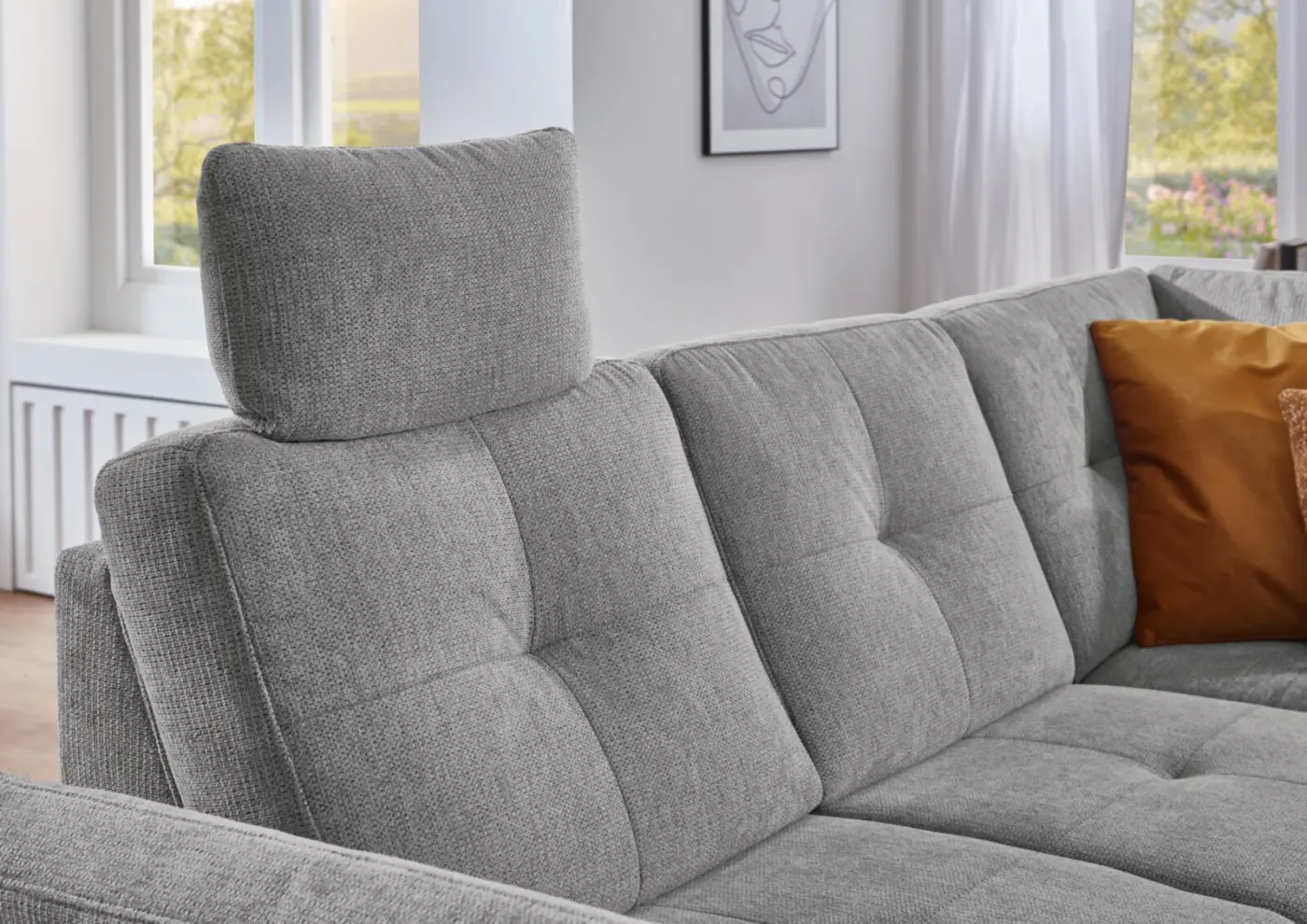 Sit & More  Armlehnoptik Varese VME ORLEAN / Orlean grau 8202