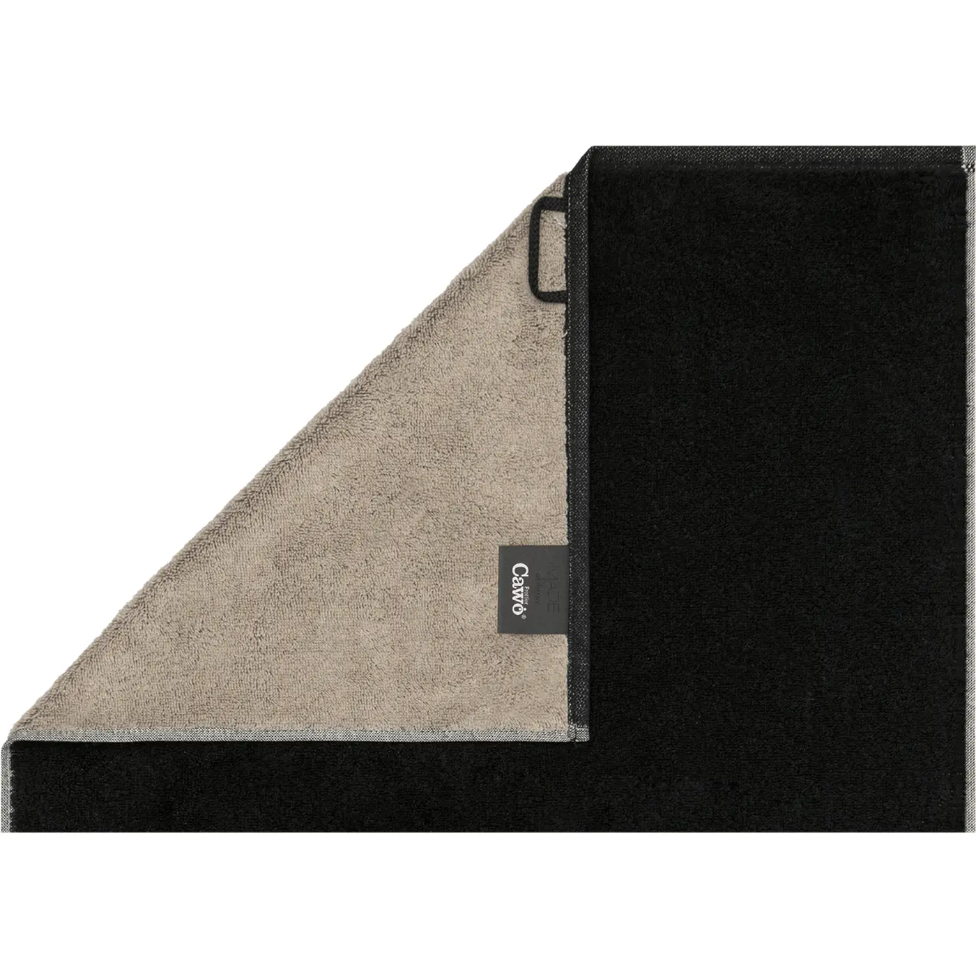 Cawoe Duschtuch We love Dog schwarz/beige 80/150 cm