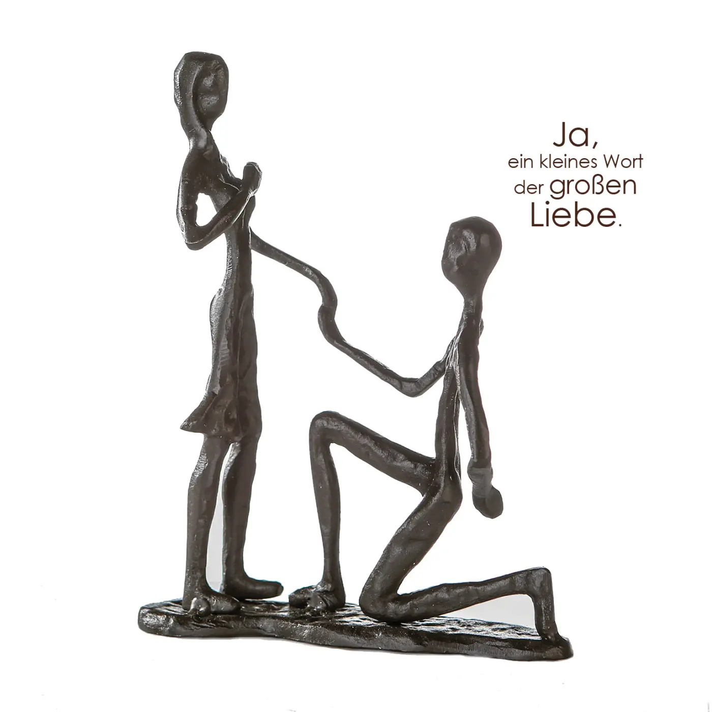 Gilde  Design Skulptur Marry Me Braun, Bronzefarben, Kupferfarben