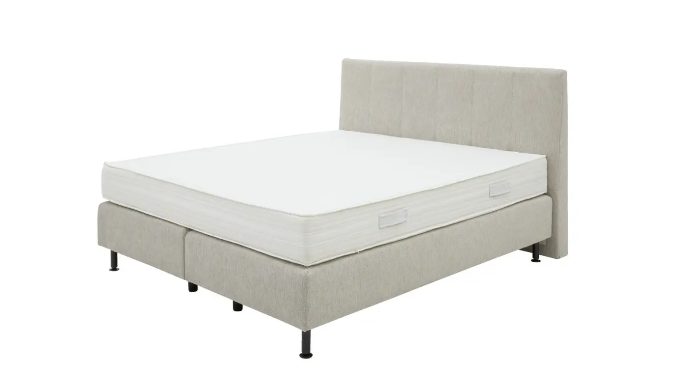 Interliving  Boxspringbett Serie IL 1418 LF 180 x 200 cm Feincord hellgrau