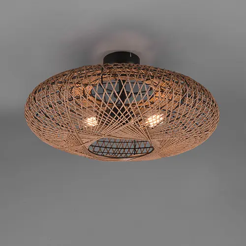 Trio Leuchten  Deckenleuchte Hedda Schwarz matt, Braun