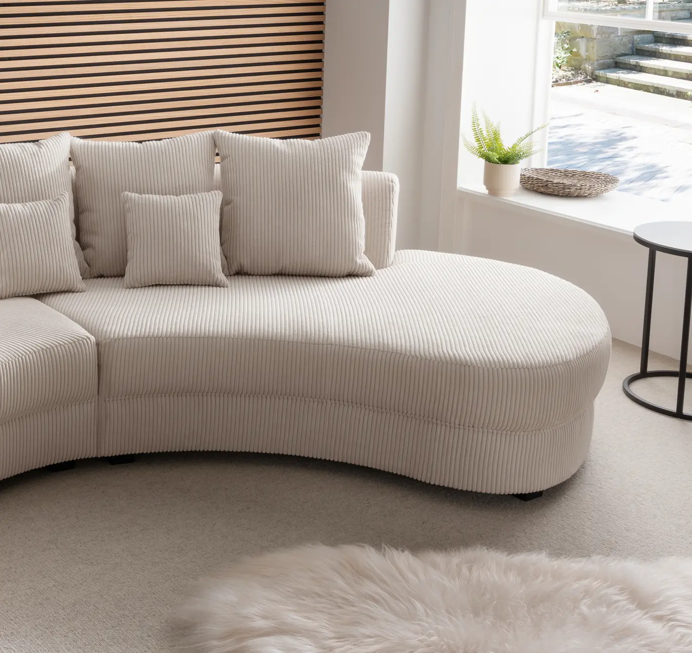 Benformato Rundecke Limoncello Cord beige 160 x 300 x 160 cm