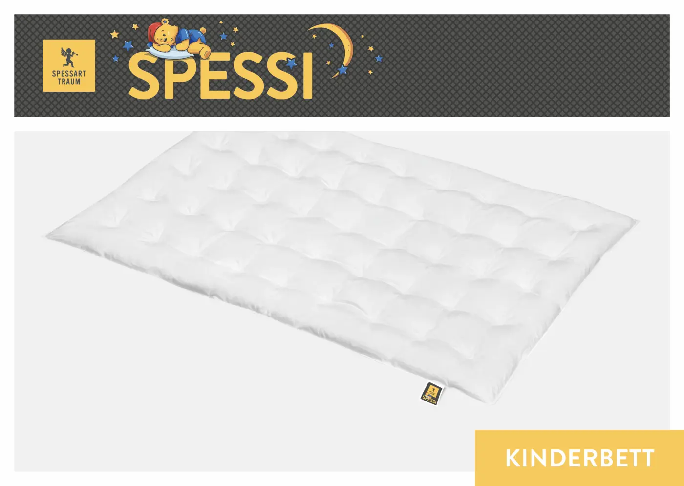 Spessarttraum Daunensteppdecke, 100 x 135 cm, 100 g Baumwolle, Weiß
