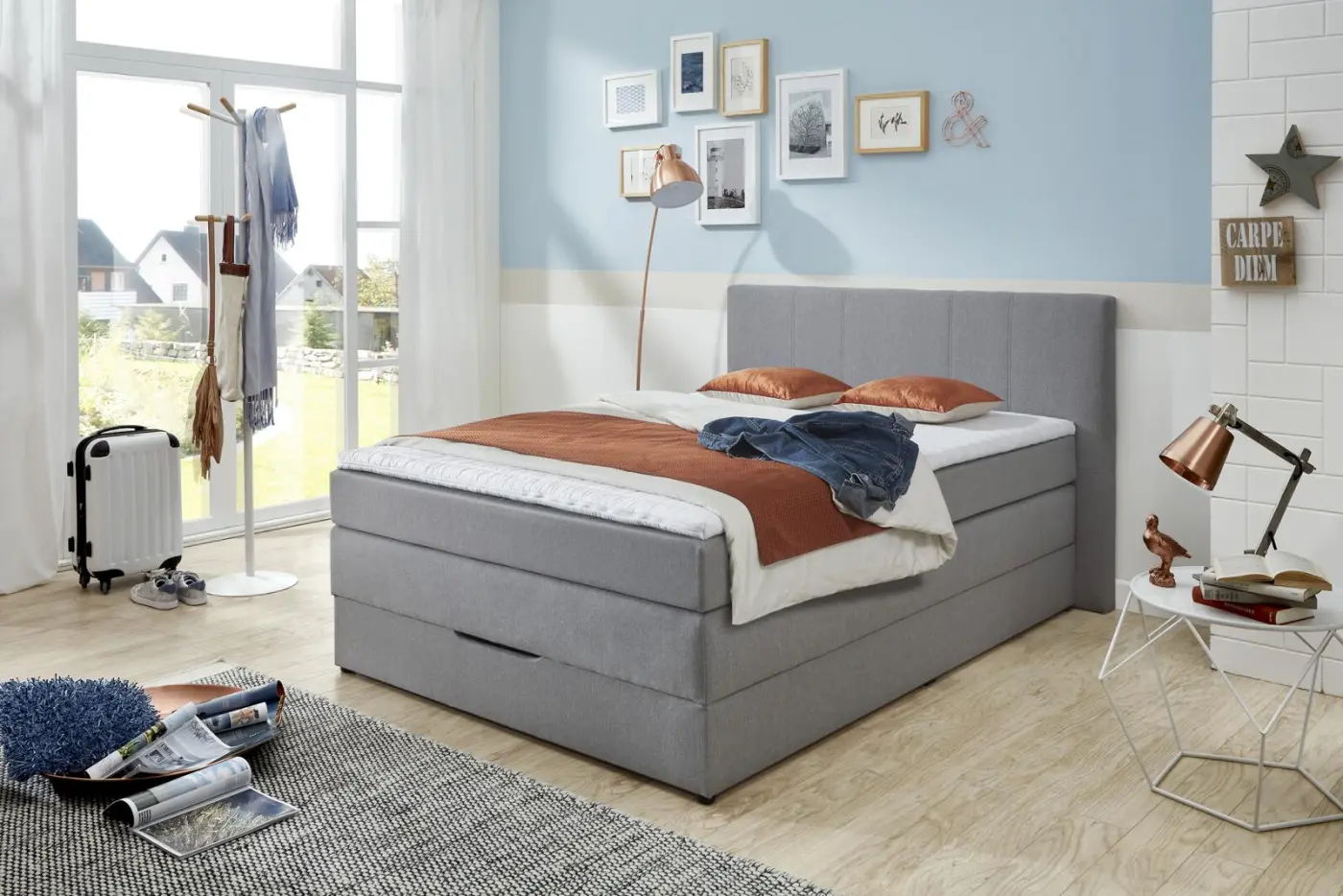 sun garden Boxspringbett BX 1330 Florida silber