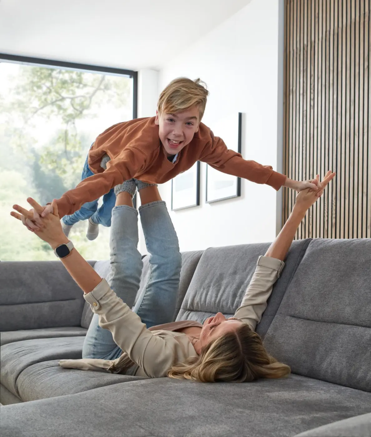 Zehdenick  Wohbnlandschaft MM-ZE1190 mit Funktionen grau ca. 208 x 345 x 180 cm