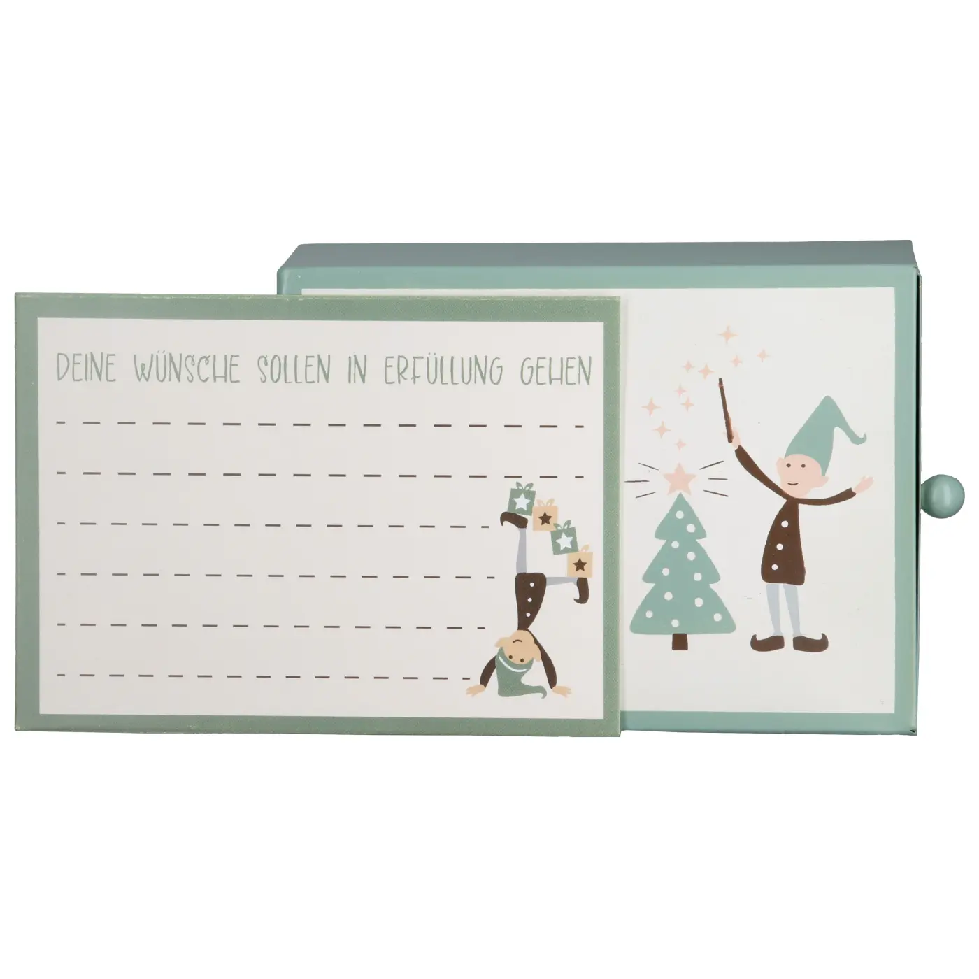 Gilde Geschenkbox Nils hellgrün L 6 x B 14 x H 10 cm