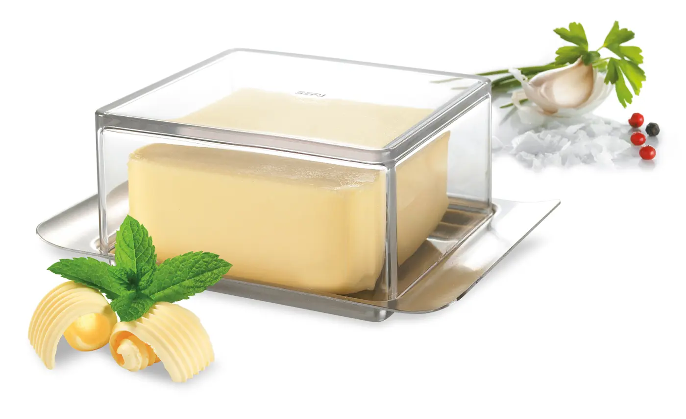 Gefu Butterdose BRUNCH Silber