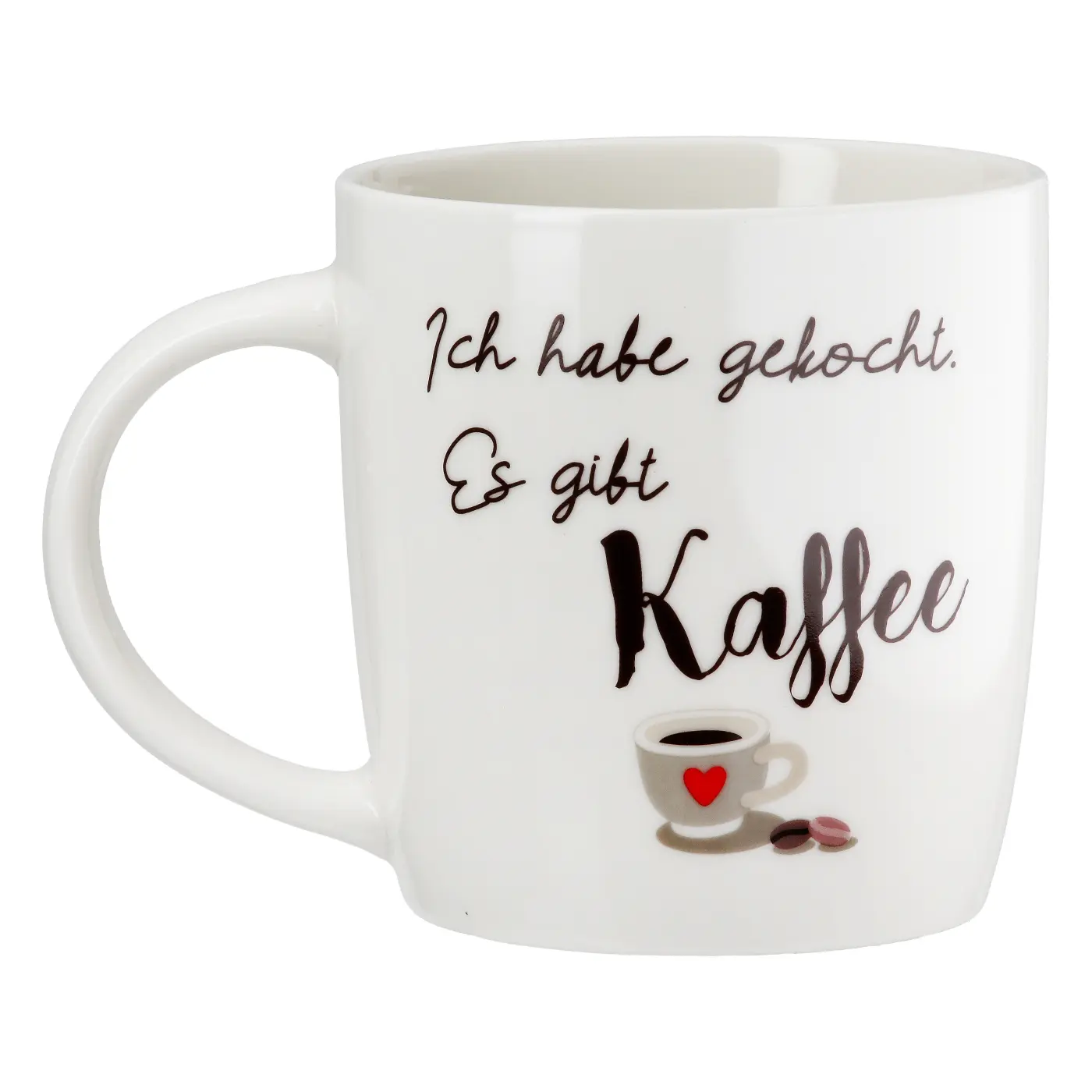 Gilde Tasse/Becher "Kaffee"  weiß mit Spruch