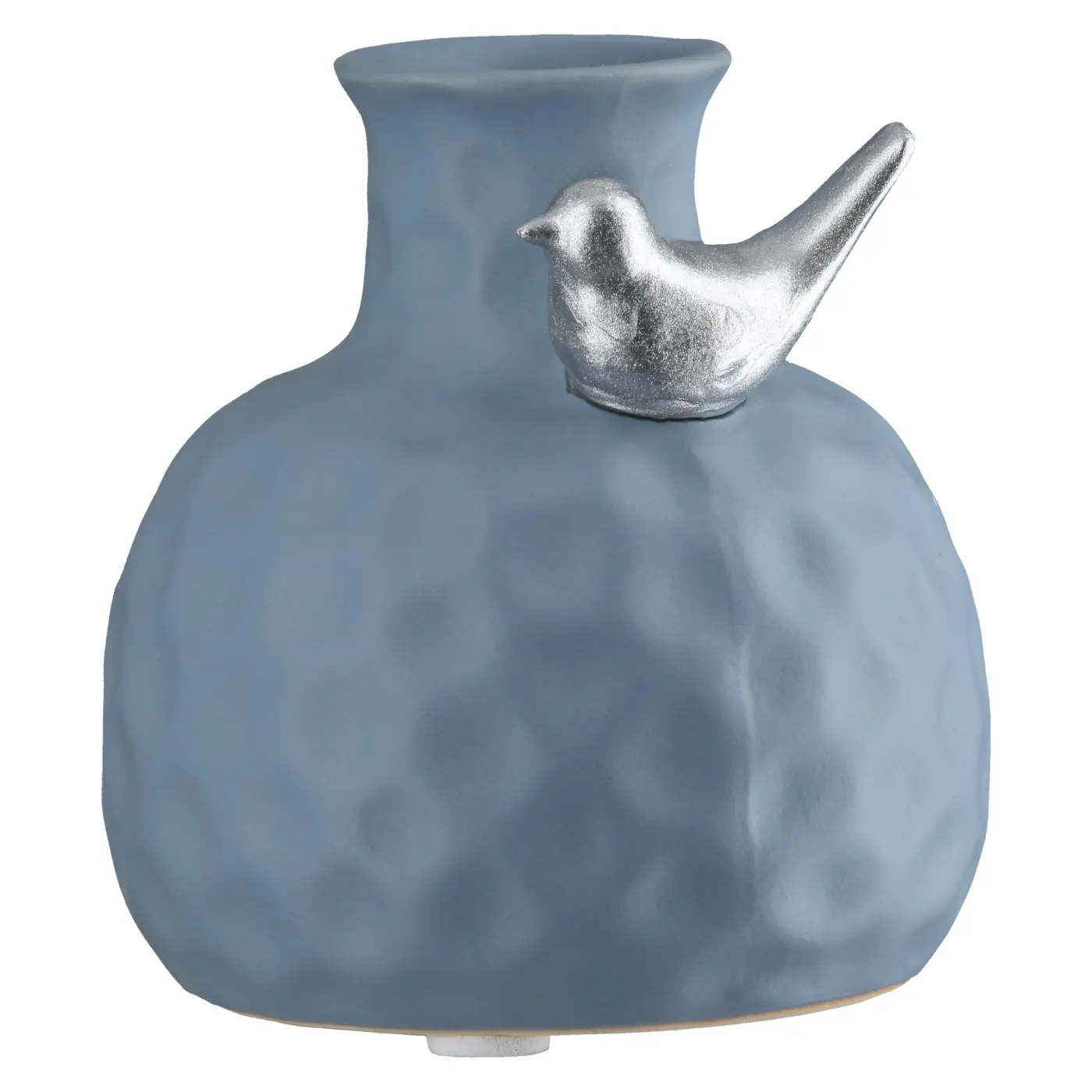 Gilde Halsvase Birdy blau, weiß 8 cm Keramik