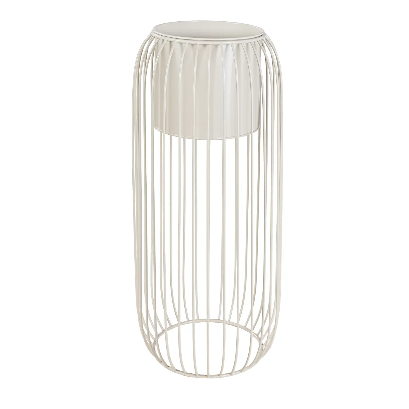 Gilde Übertopf Tammo beige H 60 x Ø 25 cm