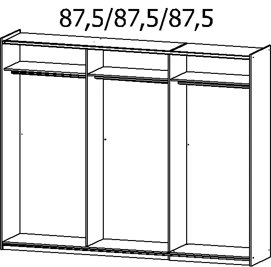 Rauch Schwebetürenschrank Kronach Eiche Artisan NB  ca. 261x210x59 cm