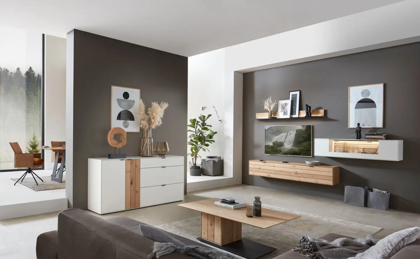 Wöstmann  Couchtisch Serie  WM 2380 Wildeiche/Balkeneiche ca.  120 x 42 x 70cm