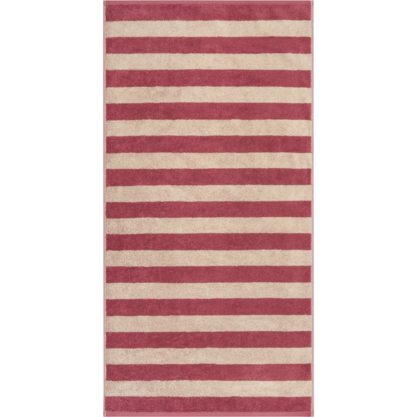 Cawö Handtuch Lines Blockstreifen beere 50/100 cm