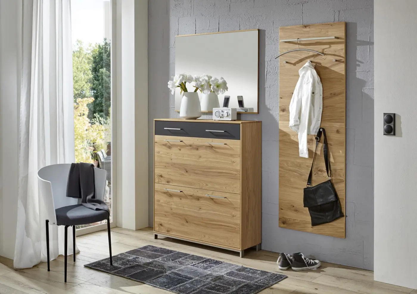 Voss Möbel  Garderobenpaneel VEDO Balkeneiche B/H/T: 60 x 170 x 10cm