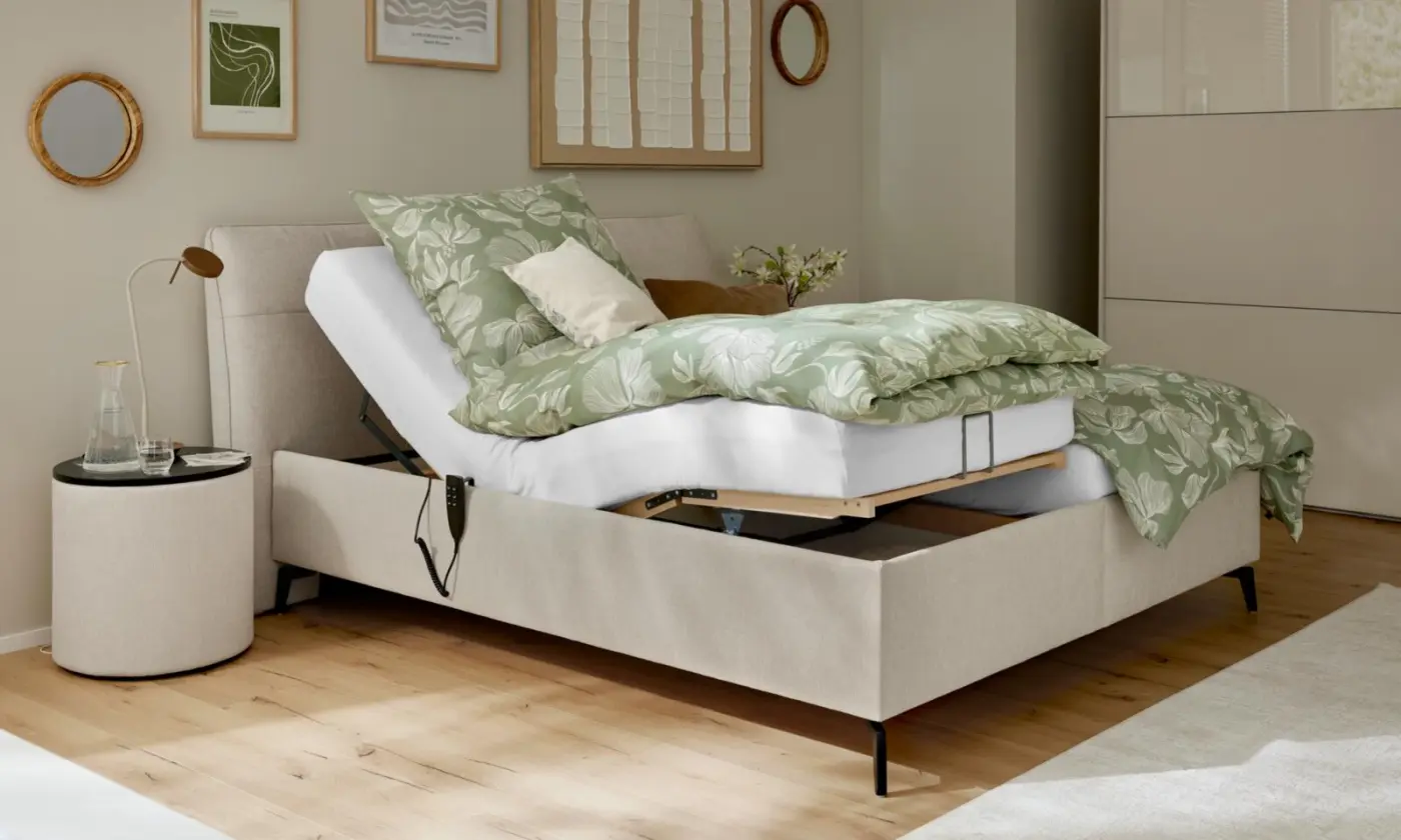 Interliving Polsterbett Serie 1423 creme LF 180x200 cm