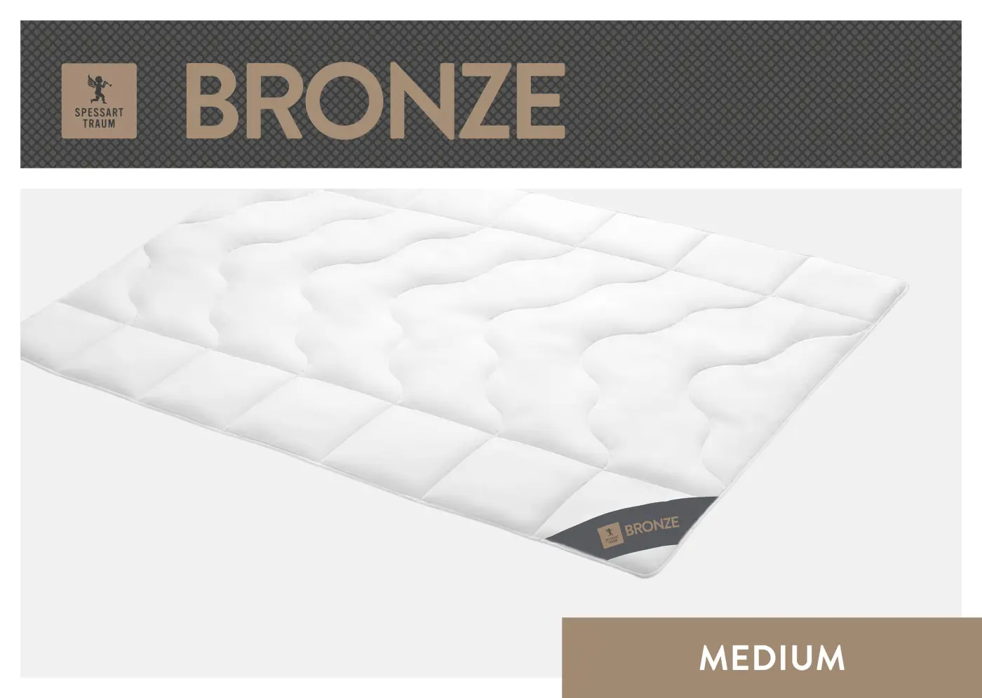 Spessarttraum Faserdecke Bronze, 155x 220cm, 0,8 Gramm weiß