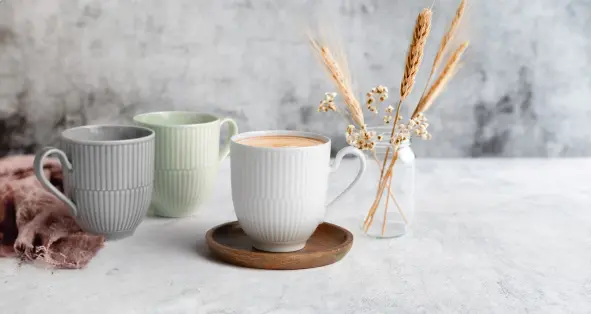 Seltmann Weiden Becher Set Amina 3-tlg. seladon/silbergrau/weiß