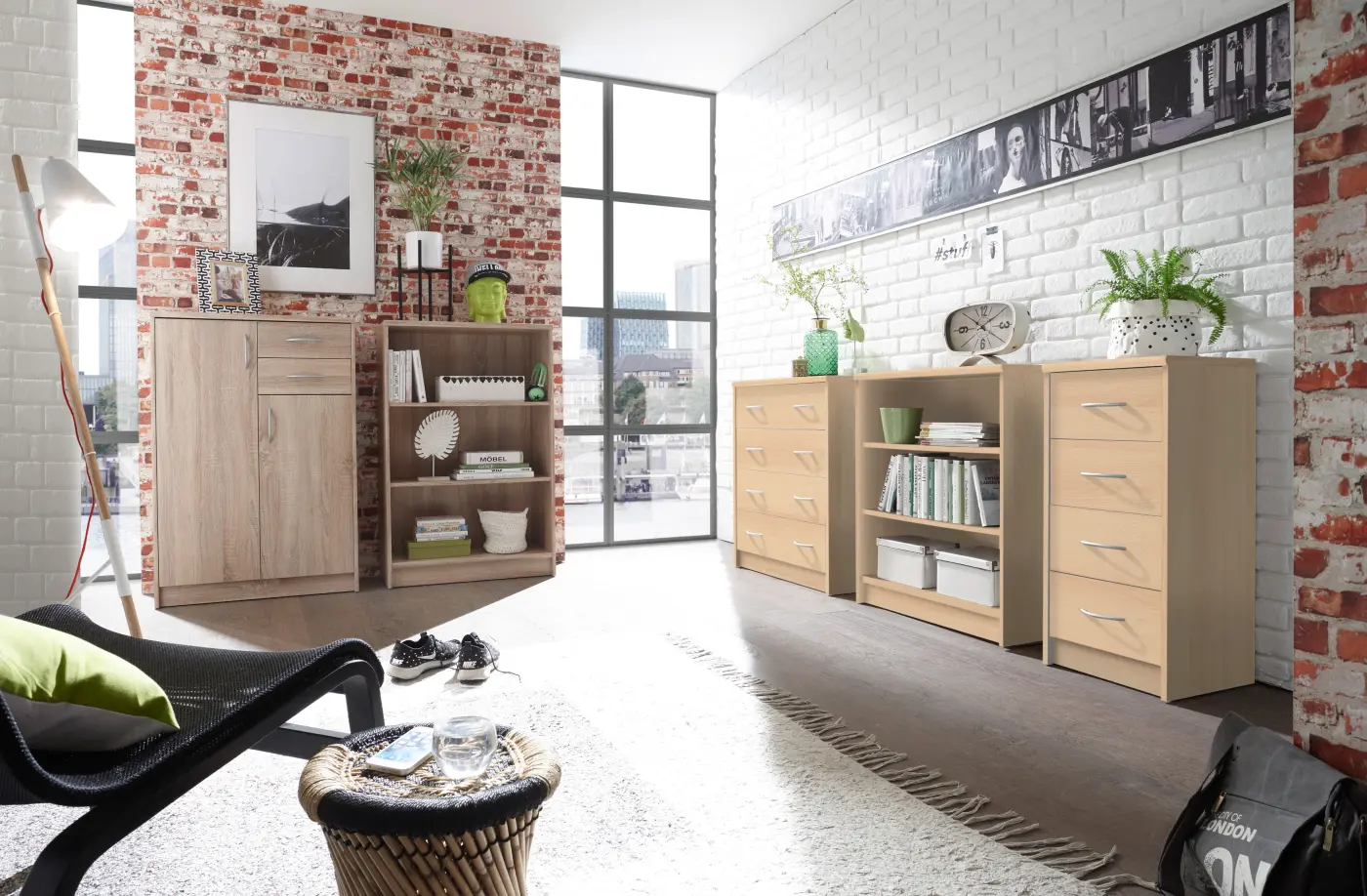 BegaConsult  OPTIMUS Regal Eiche Sonoma BHT ca.  72x111x34 cm