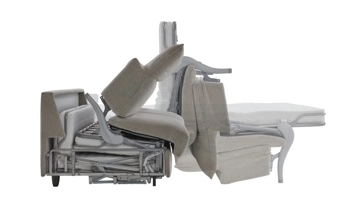 Bali  Faltbett-Sofa Florenz hellgrau ca. 188 cm breit
