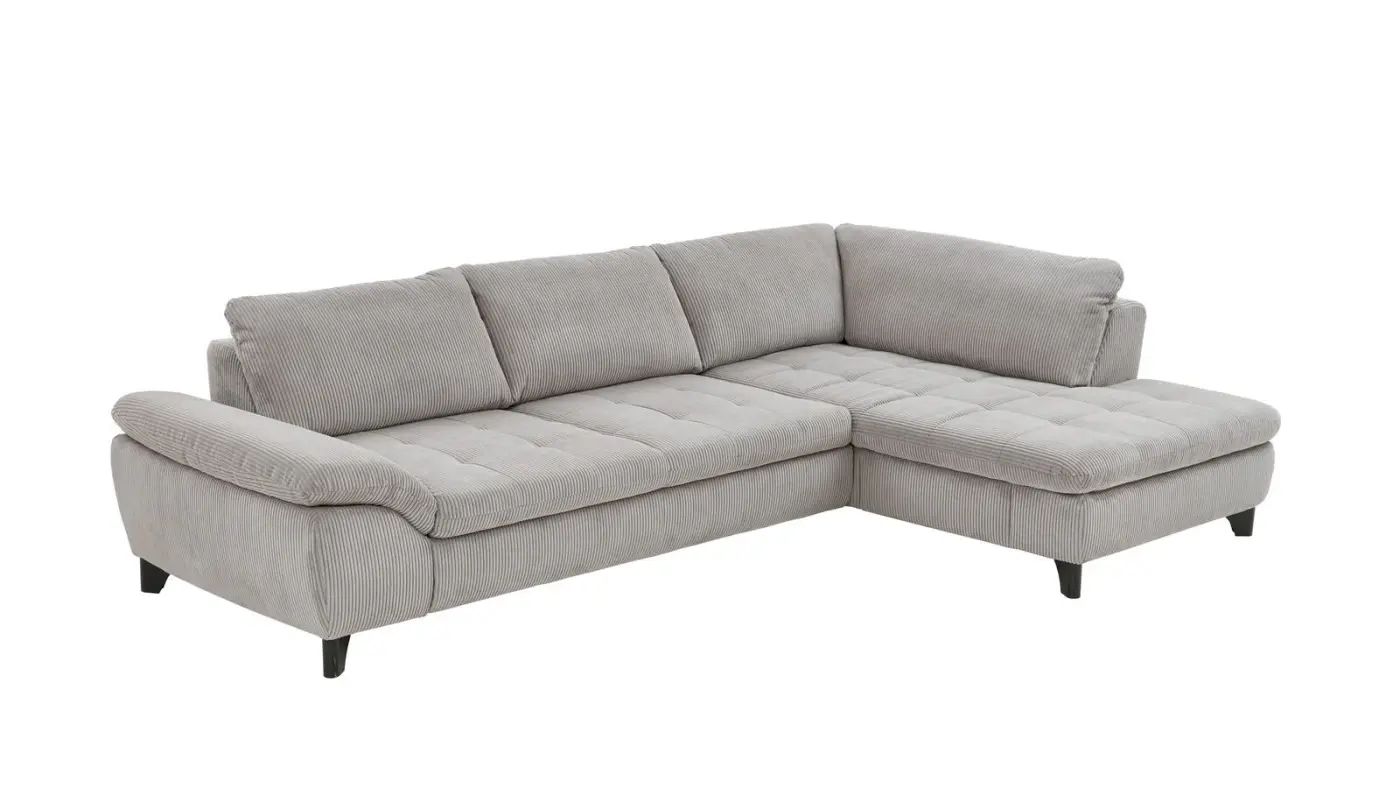 Megapol Wohnlandschaft VS-MP1028 Cord grau ca. 306 x 197 cm