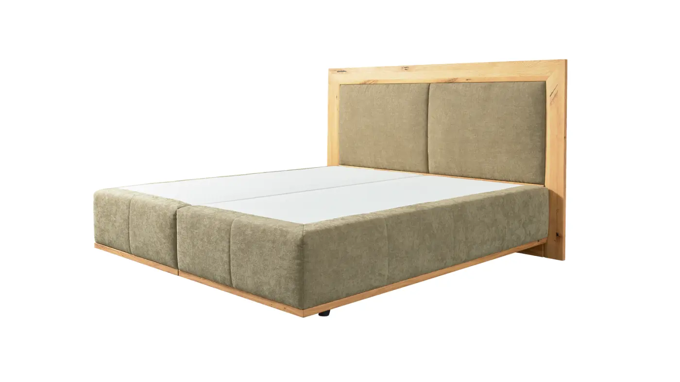 Interliving Boxspringbett Serie 1415 olivgrün 180 x 200 cm