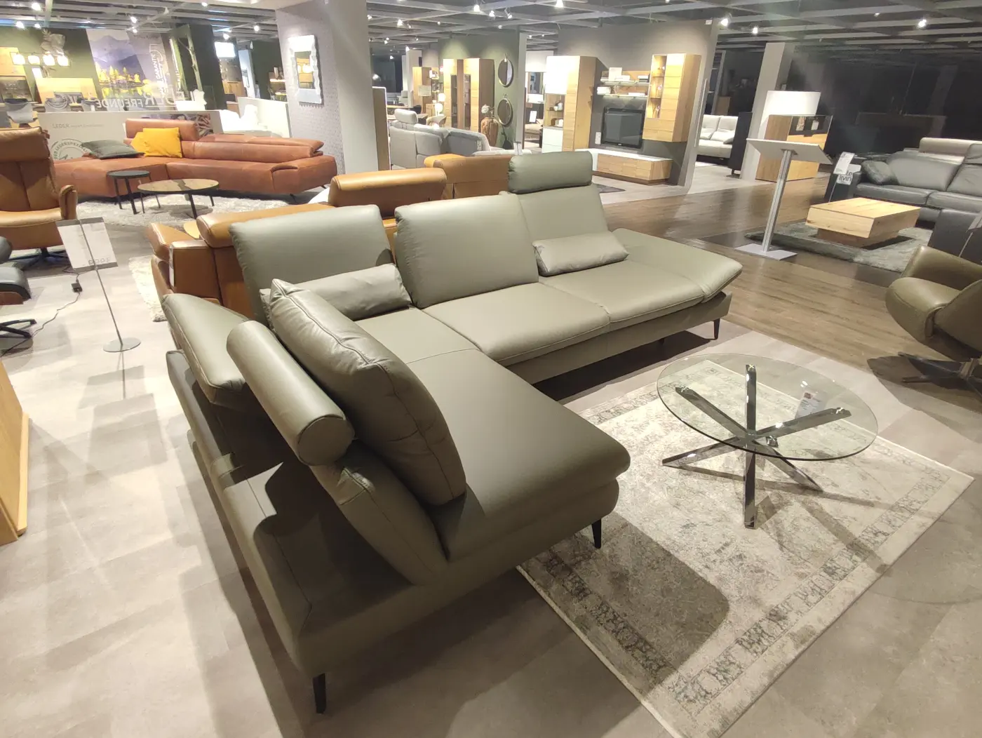 Polinova   Polstergruppe mit Funktion MM-PN1183 olive ca. 199 x 317 cm
