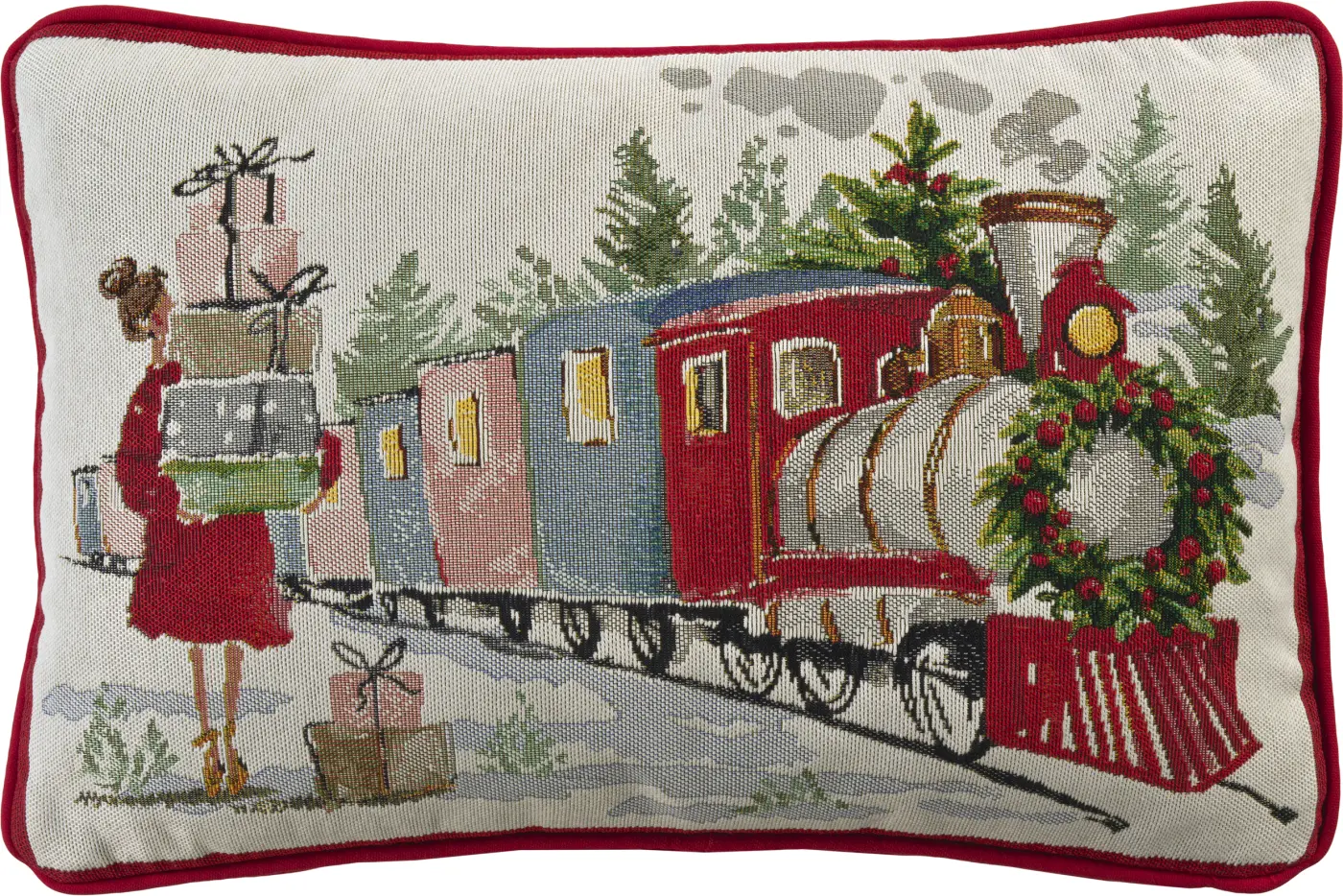 Sander Kissen gefüllt Xmas Express original 32 x 48 cm